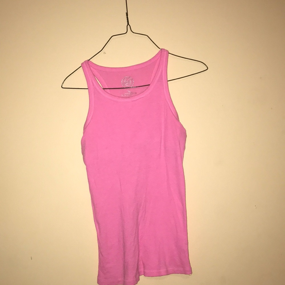 Pink under tank top